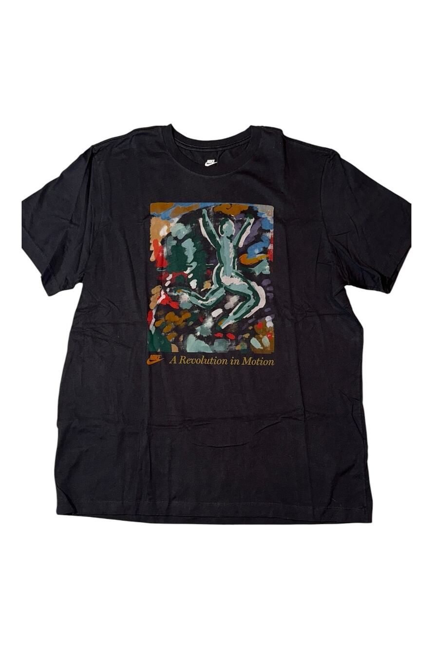 Nike "A Revolution in Motion" Expressionist Graphic T-Shirt